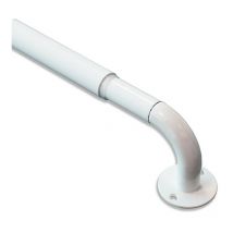 Store Menuiserie - Tringle à penderie, Blanc, Extensible 80 à 120 cm, D.16, pour Rideaux et Cintres