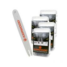 Kerwood - Kit tronçonneuse 1 guide + 4 chaînes . 35 cm. 3/8'LP. 1,3 mm. 14B2KCWA. 52 maillons