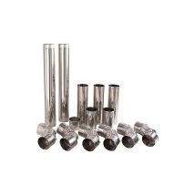 Kit tubes de gaz d'echappement inox 130 mm avec chemisage mural