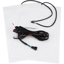 Ynkkvre - Kit universel de coussins chauffants pour siège de voiture en Fiber de carbone, 2 pièces, avec interrupteur rond