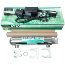 Kit disinfettante UV 6 WATS – Acciaio inossidabile – Flusso d'acqua 0,8 GPM – Potenza 6 Watt – Lampada germicida 12 Watt