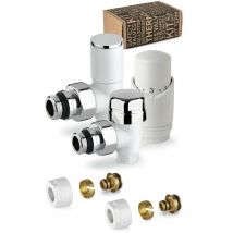 APM - Kit válvula de mobiliario termostática blanca con conexión para tubo multicapa 100KB 015 m 16 12 Blanco