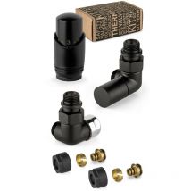APM - Kit válvula decorativa en negro y cromo con válvula termostática derecha 135KNN 015 r 12 Negro