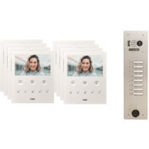 Kit vidéo préprogrammé 2VOICE platine et moniteurs 1 rangée 8 boutons Urmet KV83/108