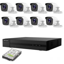 Hikvision - kit video surveillance ip poe 2 mpx 8 cameras hd 2TB