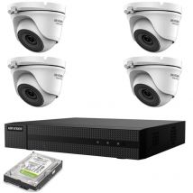 Kit Video Surveillance Ip Poe 4 Cameras Hikvision 4 Mpx 4k Hd 500gb