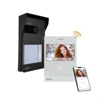 Kit videocitofonico soul 1 chiamata con monitor wifi nero - GS5110/ART4W/L - evicom