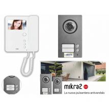 Kit Videocitofono villa monofamiliare Urmet 1784/761 con pulsantiera MIKRA2 zama