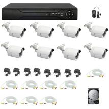 Housecurity - kit videosorveglianza 8 telecamere 5 mpx dvr 16 ch cavi hd 2 tb