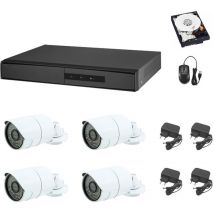 Housecurity - kit videosorveglianza cloud dvr 8 canali 4 telecamere 5 mp ahd 1 tb