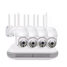 Kit Videosorveglianza Wireless Ptz Ip 4 Telecamere 5 Mpx Wifi Da Remoto Wifi