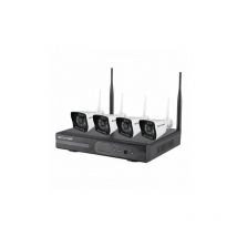 Kit De Vidéoprotection Wikit040a - 1 Enregistreur Vidéo Wi-fi - 4 Caméras Ip Wi-fi All-in-one