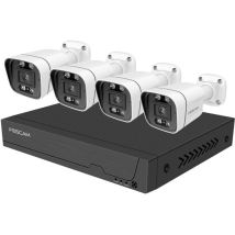 Foscam Fna108e-b4-2t Kit Vidéosurveillance Noir Et Blanc