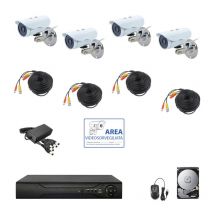 Kit videovigilancia ahd ip cloud dvr 4 canales 4 cámaras hd ir 5 mpx hd 320GB