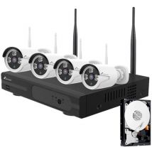 Nivian - kit videovigilancia full hd ip inalambrico 4 camaras 3 mpx wifi hd 320 gb