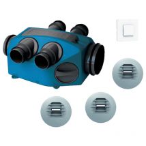 Kit vmc simple flux hygroreglable + bouton poussoir - infinity T3-T7+ Piles Nather 549359BP