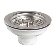 Wirquin - 1 1/4 Inch 90mm Kitchen Drain Sink Waste Strainer Basket