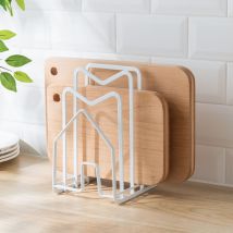 Kitchen Countertop Cutting Board Rack Chopping Board Organizer Stand Holder Pots Pan Lids Rack