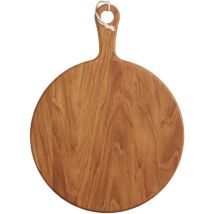 Masterclass - Pala redonda de madera de roble para servir / Tabla para antipasti, 30 x 40,5 cm (12' x 16')