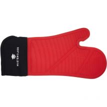 Kitchen Craft - MasterClass Guante para horno individual, guante de silicona para horno con funda de algodón, resistente, máxima protección contra el