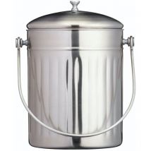 Kitchen Craft - KitchenCraft Cubo de Compostaje Pequeño para Cocina, 5 Litros (1 Galón) - Acero Inoxidable