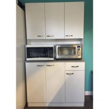 Uniquehomefurniture - Kitchen Dresser Cabinet Tall White Furniture Pantry Drawer Cupboard Storage Unit