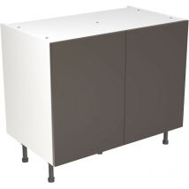 Kitchen Kit Quick Build Full Kitchen Base / Wall / Tall Unit Set - Graphite Gloss - Slab Doors Base Unit 1000mm