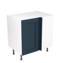 Kitchen Kit - Quick Build Full Kitchen Base / Wall / Tall Unit Set - Indigo Blue Matt - Shaker Doors Base Unit Blind Corner 800mm