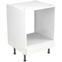 Kitchen Kit - Quick Build Full Kitchen Base / Wall / Tall Unit Set - White Matt - Shaker Doors Oven Housing Base Unit 600mm