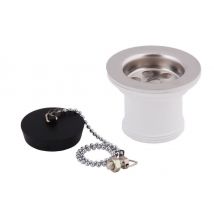 Wirquin - 1 1/2 Inch d 50mm Kitchen Sink Steel Basket Strainer Waste