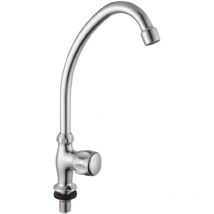 Rbel FSKFGC002 Robinet d'évier de Cuisine, bec haut vertical de 1 prise, Twist de 360°, en zinc et laiton, avec semelle - Fontastock