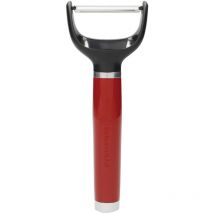 KitchenAid Edelstahlschäler & Schäler mit Klingenhülse, rot