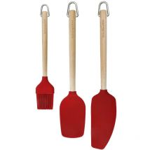 Kitchenaid - 3 piece birch baking set de with brosse à pâtisserie de, baker spatula de spoon and spatula mixer