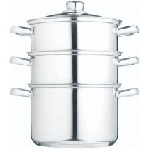 Kitchen Craft - KitchenCraft - 3 Level Steamer / Casserole in Gift Box de, Cuiseur à induction, acier inoxydable, 20 cm