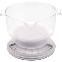 KitchenCraft - Bilancia da cucina analogica de con contenitore per la pesatura, capacità de 3 kg
