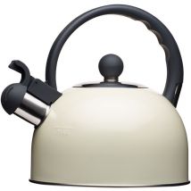 Kitchen Craft - KitchenCraft Living Nostalgia Stove Top Kettle, Silbante, Inducción, Garantía KitchenCraft de 10 años, Metal, 1.3 Litros, Crema
