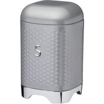 KitchenCraft Lovello Sugar Storage Box de Carbon Steel, 11 x 11 x 19 cm - Grey