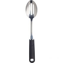 Cucchiaio scanalato con impugnatura morbida, acciaio inox, 34 cm - Masterclass