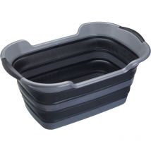 Masterclass - Smart Space Cesto grande de plástico plegable para la ropa sucia, 60,5 x 40 x 28 cm (24' x 15,5' x 11') - Negro / Gris