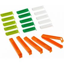 Pacco da 20 Mollette per Sacchetti in Plastica, 9 cm x 12 cm x 16 cm - Multicolore - Kitchencraft