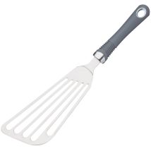 Kitchencraft Professional - Kochspatel De Mit Rillen, Soft Touch Griff, Silber/grau, 31,5 Cm (12,5")