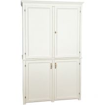 Kitchenette /cuisinette avec équipement. en bois massif de tilleul. finitions : blanc cérusé. L130XPR67XH210 cm fabriqué en ita
