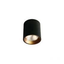 Larissa Lighting - Kiten Black Aufbau-Deckenleuchte led 7W 35deg 230V Rund Dimmbar