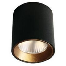 Larissa Lighting - Plafonnier led D60 7W Noir Mat zambelis - 35 ° - Blanc chaud - 3000K