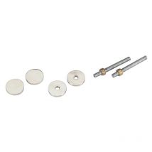 Kits de montage simple, support droit pour poignées de porte battante finition inox Cuivrinox