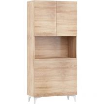 Bim Furniture - mobile scrivania computer libreria megan H175x80x36cm rovere