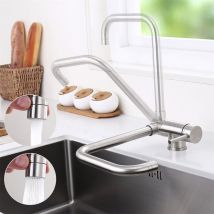 Aihom - Vorfenster Küchenarmatur 360° drehbar Spültischarmatur Wasserhahn Küche Spültischbatterie Armatur Mischbatterie für Küche gebürstet
