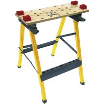 Klappbare Werkbank bis 100kg – 22mm MDF Tischplatte – Auswechselbare Kunststoffbacken – TOPEX