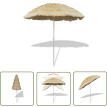 The Living Store Strandschirm Hawaii-Stil Kippbar - Strandsonnenschirm - Sonnenschirm - Gartensonnenschirm - Kippschild - Poolsonnenschirm