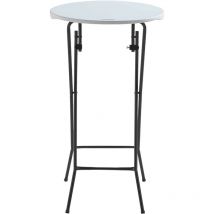 Klappbarer Stehtisch von 110 x 60 cm Weiß